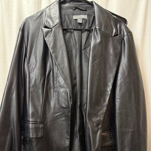Primark Black Faux Leather Blazer